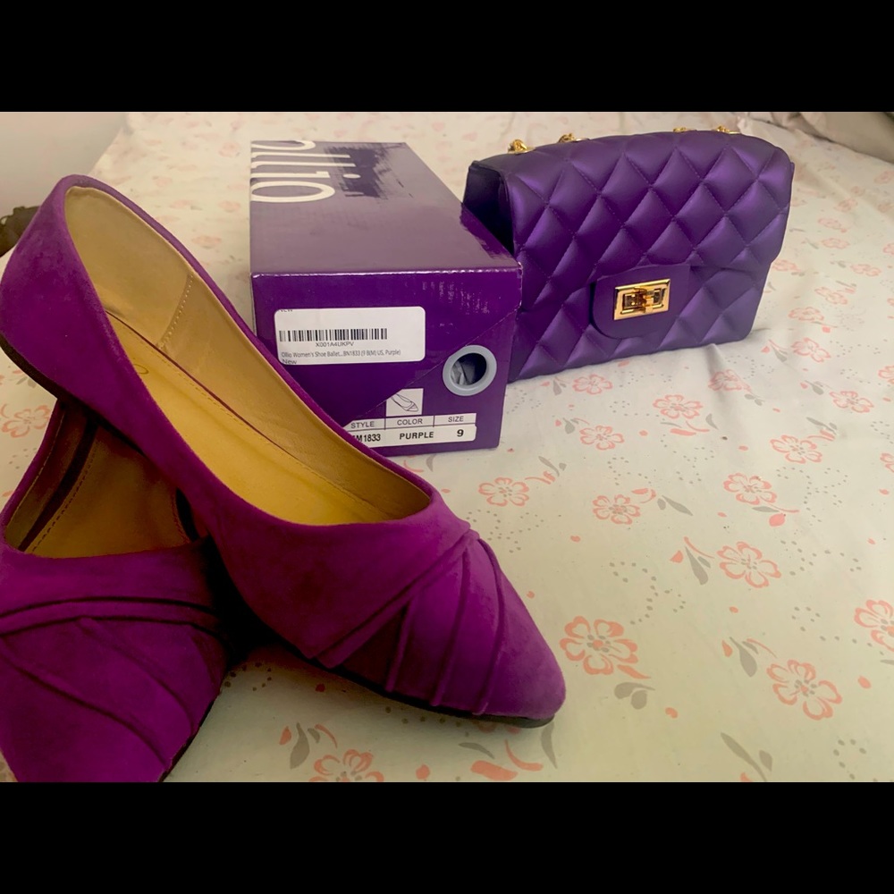 Purple purse in flats (9)